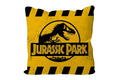 Jurassic Park Caution Logo Gult Fyrkantig Kuddfodral - Robotto