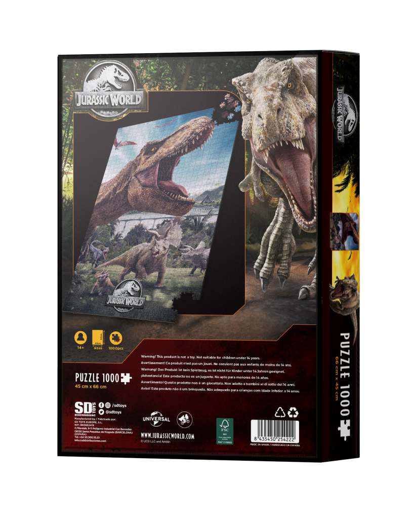 Jurassic World T-Rex 1000 Bitars Pussel sd toys
