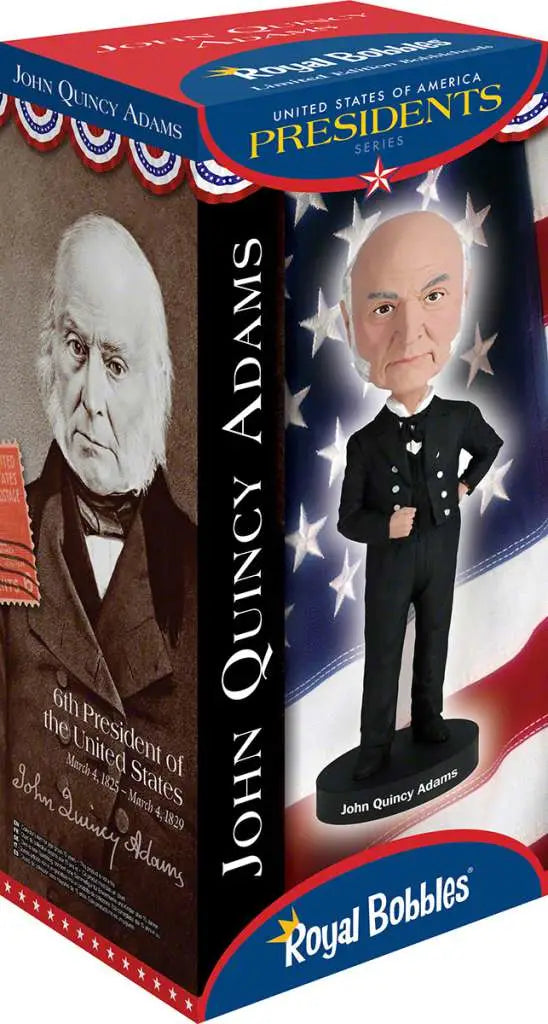 John Quincy Adams Bobblehead – exklusiv och detaljerad samlarfigur i harts