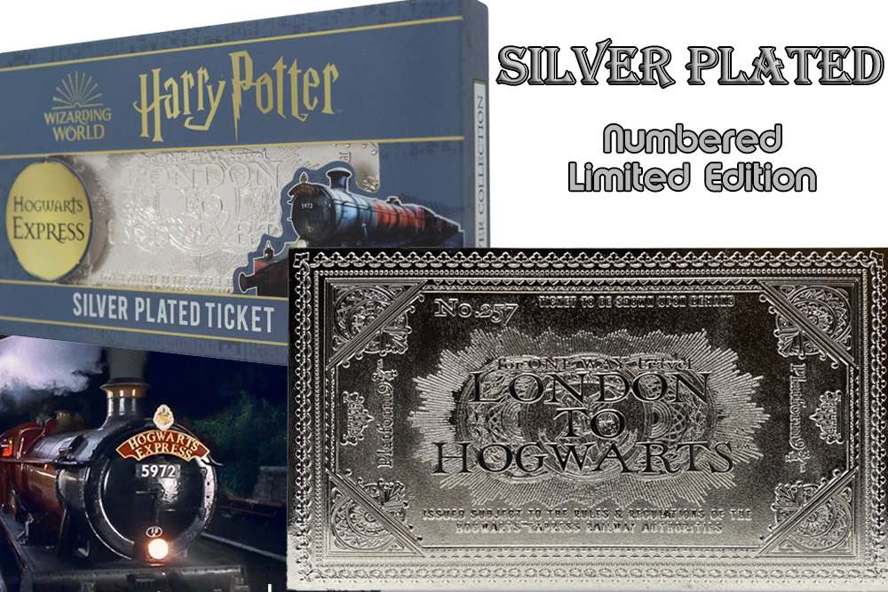HP Hogwarts Express Biljett i Silverpläterad Design fanattik