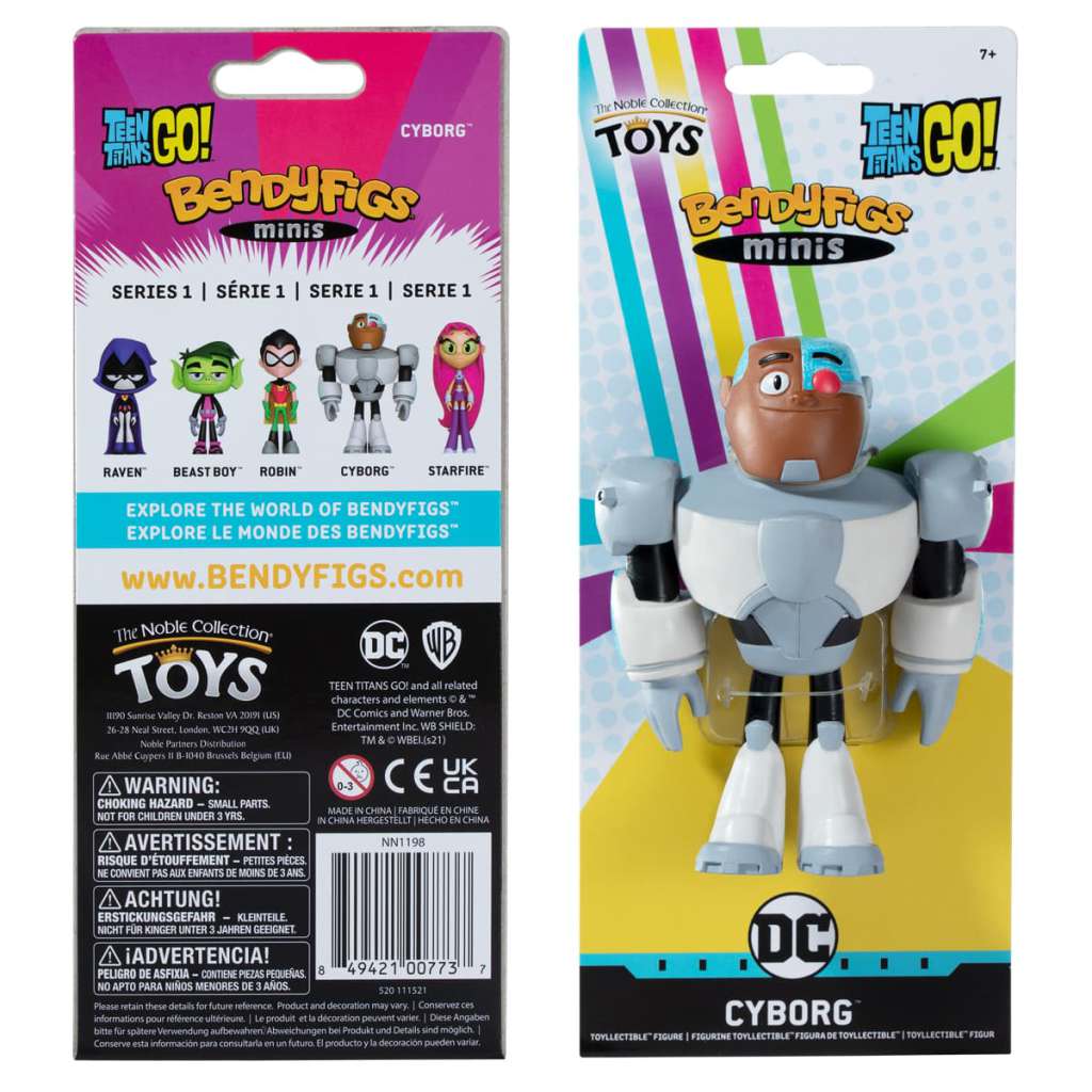 Teen Titans Go Cyborg Mini Bendyfig - Samlarfigur noble collections