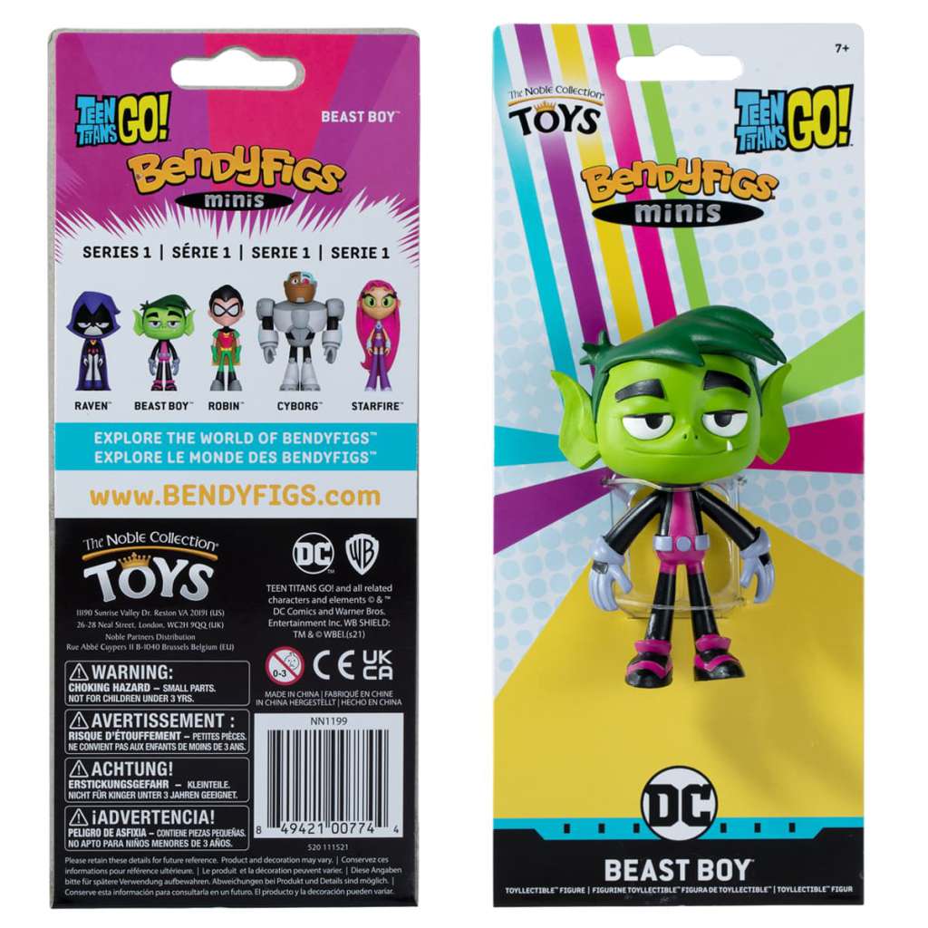 Teen Titans Go Beast Boy Mini Bendyfig noble collections