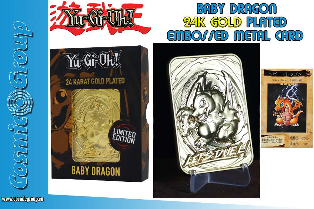 Yu-Gi-Oh! Limited Edition 24K Gold Baby Dragon fanattik