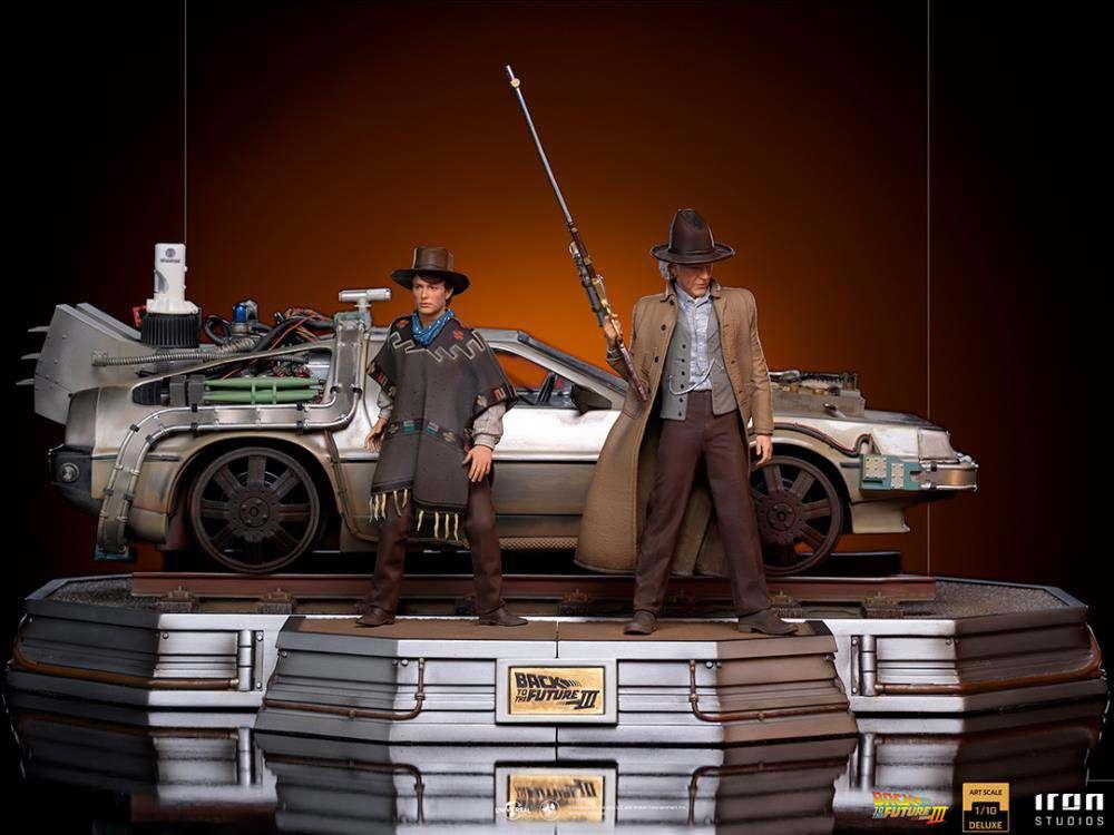 Bttf III DeLorean + Staty 1/10 Set - Robotto