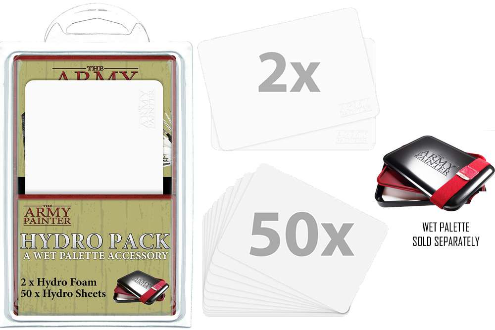 Wet Palette Hydro Pack - 50 Hydro Sheets & 2 Hydro Foams army painter