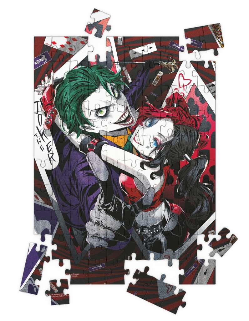Joker & Harley Quinn Manga 3D Pussel 100 Bitar - Robotto