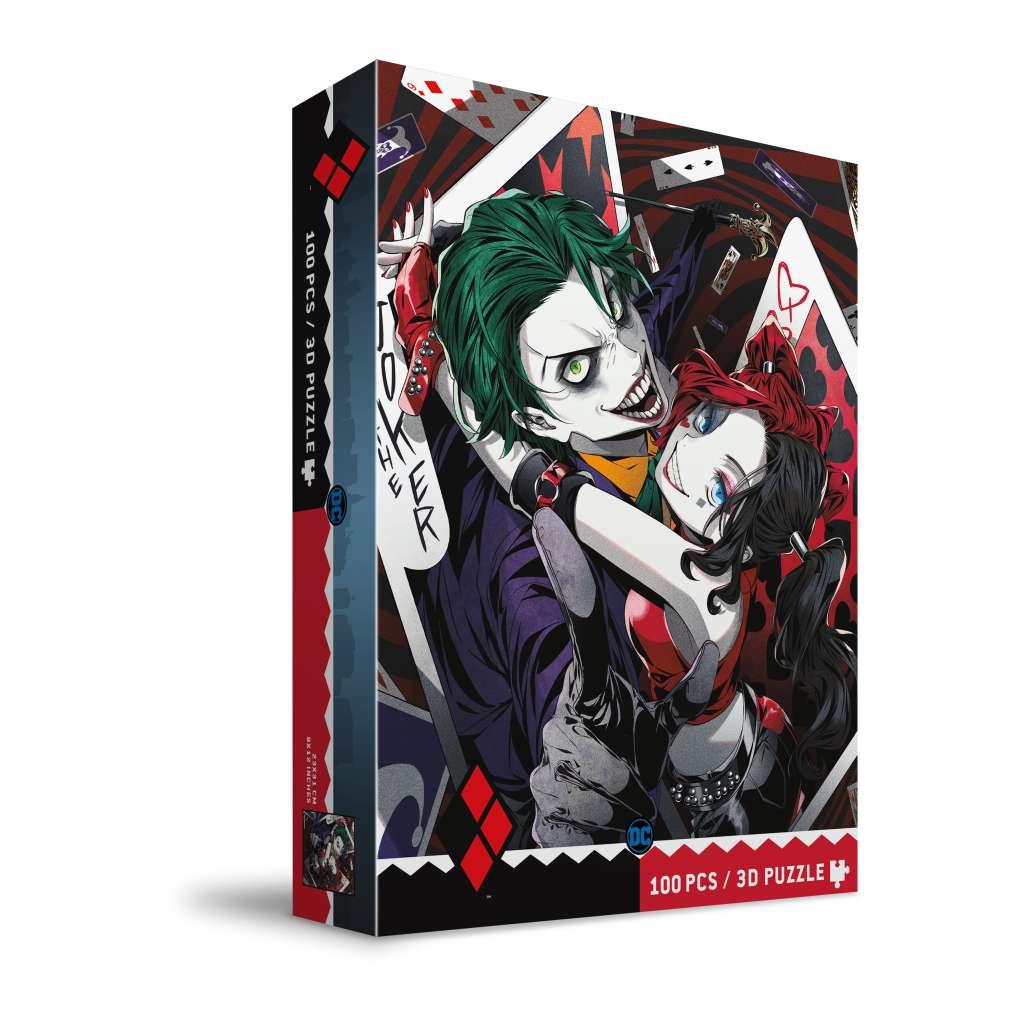 Joker & Harley Quinn Manga 3D Pussel 100 Bitar - Robotto