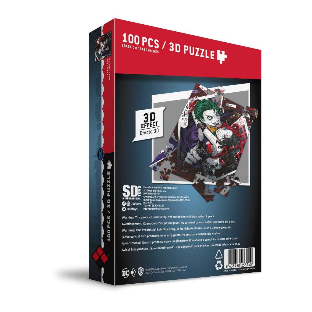 Joker & Harley Quinn Manga 3D Pussel 100 Bitar - Robotto