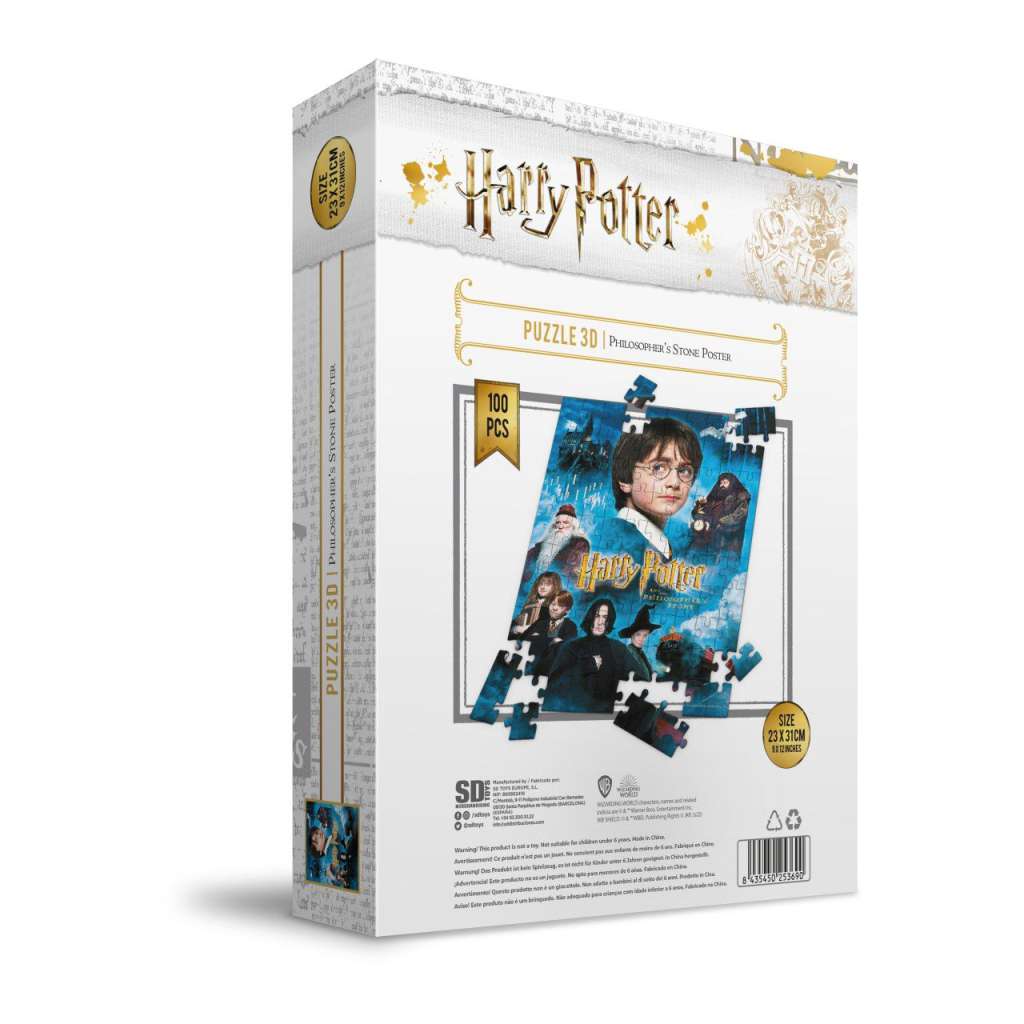 Harry Potter Filosofens Sten 3D Effekt 100 Pussel sd toys