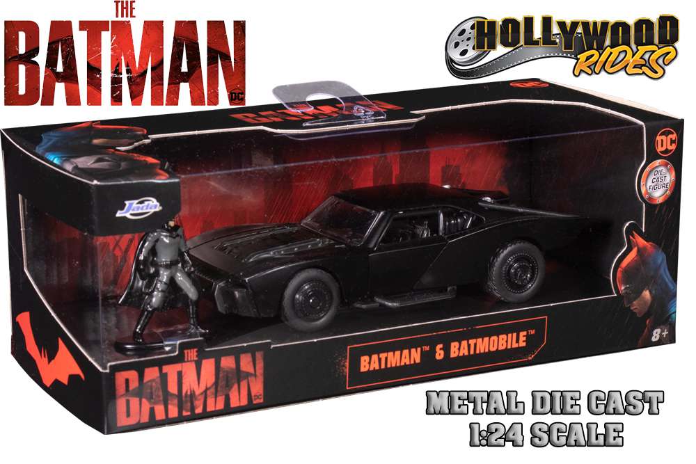 Batman 2022 Batmobile med Batman - 1:24 Die-Cast Modell jada toys