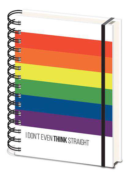 LGBT I Do Not Think Straight Anteckningsblock A5 pyramid international