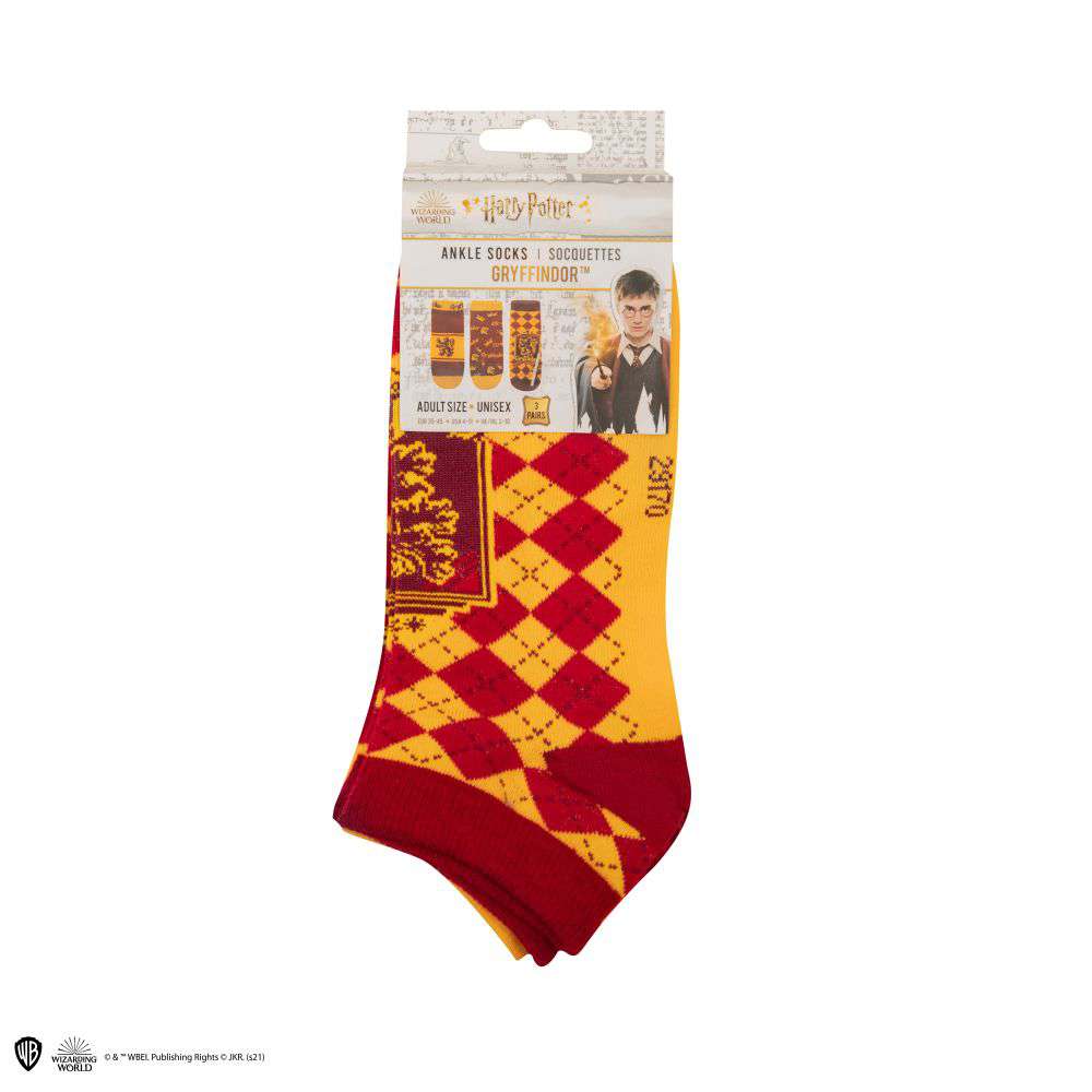 Harry Potter Gryffindor Ankelstrumpor Set (3) cinereplicas