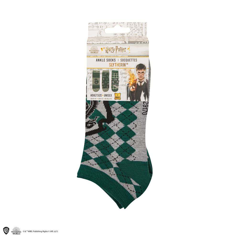 Hp Slytherin Ankelstrumpor Set (3) cinereplicas