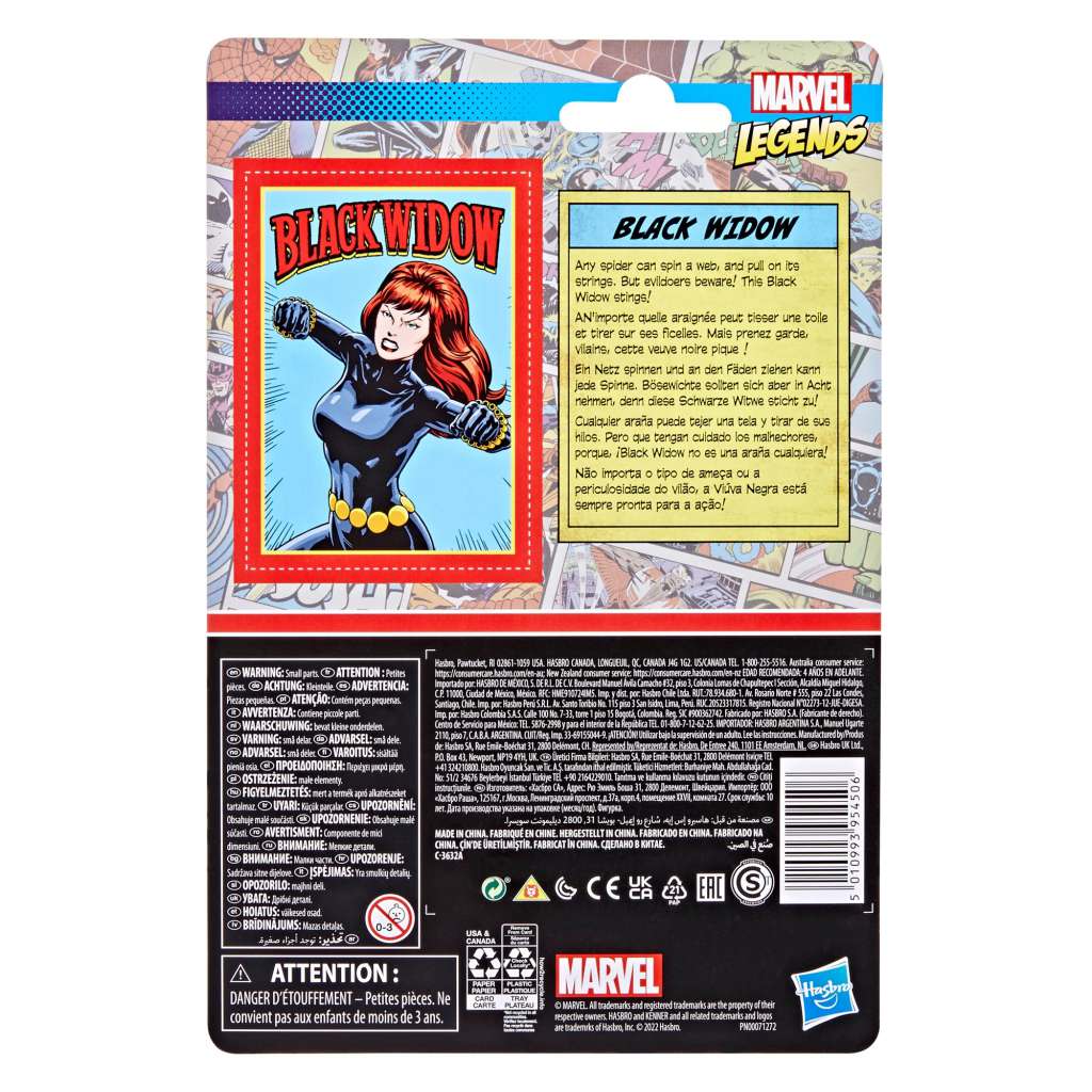 Marvel Legends Retro Black Widow Action Figure hasbro