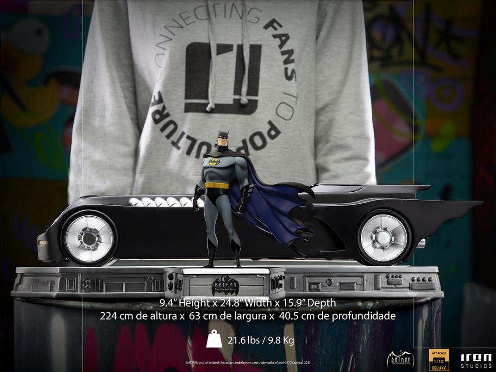 Batman Staty med Batmobile 1/10 Deluxe Art Skala - Robotto