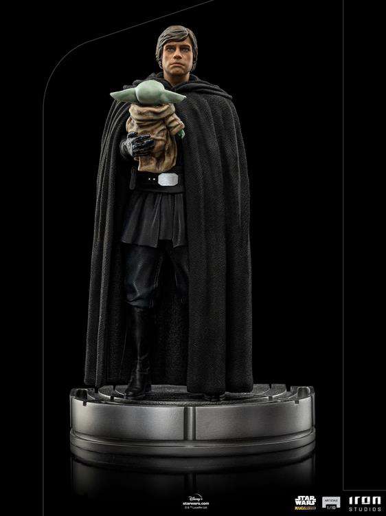 Mandalorian Luke Skywalker och Grogu 1/10 Staty iron studios