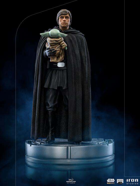 Mandalorian Luke Skywalker och Grogu 1/10 Staty iron studios