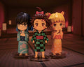 Demon Slayer Mini Figurer: Tanjiro, Zenitsu & Inosuke bandai