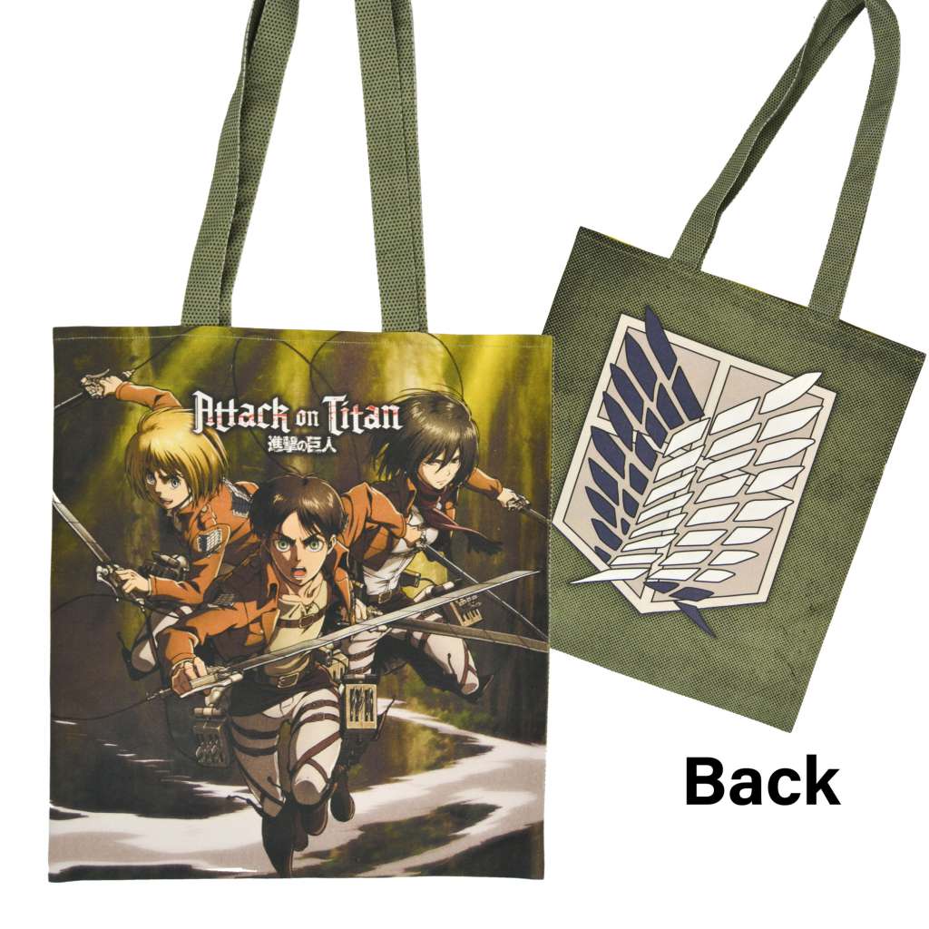 Attack on Titan Eren/Mikasa/Armin Tote Bag popbuddies