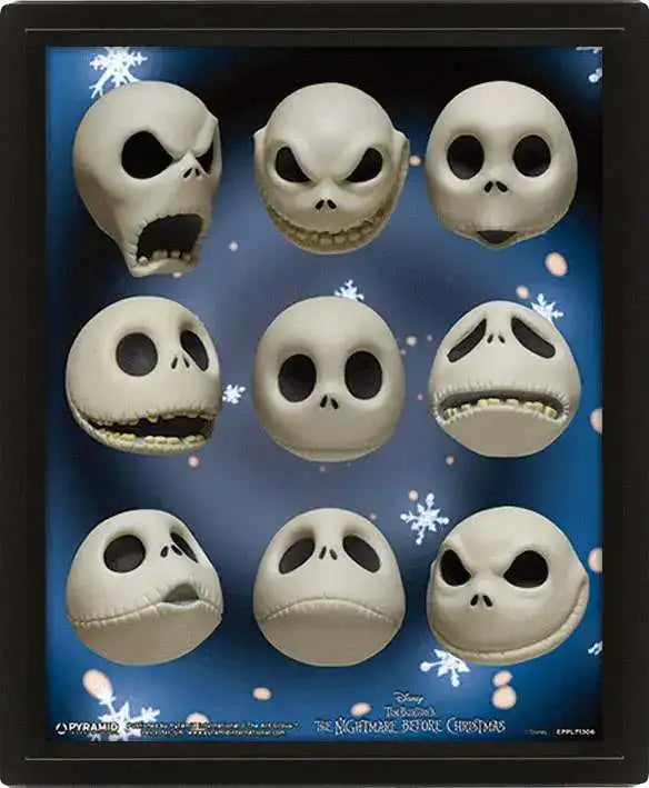 NIGHTMARE BEFORE CHRISTMAS JACK EXPRESSIONS POSTER 3D