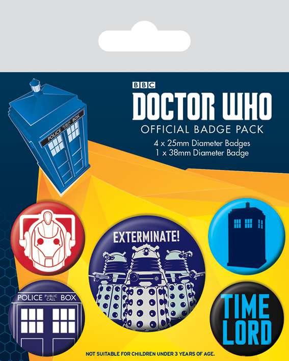 Doctor Who Exterminate Emblem Pin Pack - Robotto