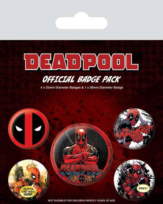 Deadpool Badge Pack - 5 Metall Emaljerade Badges pyramid international