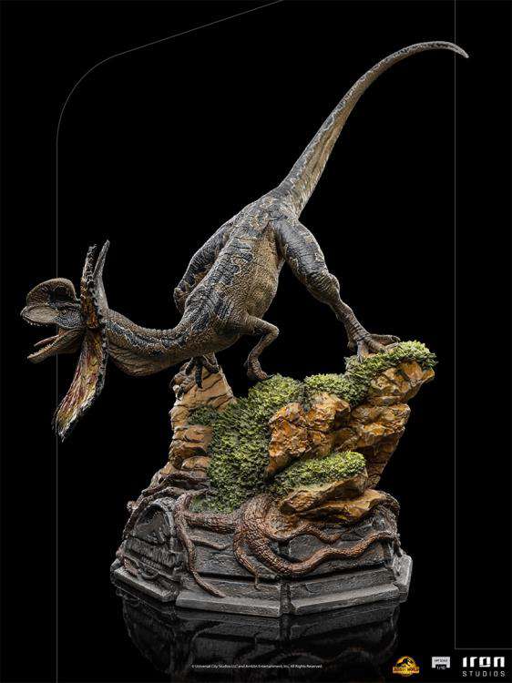Jurassic World Dilophosaurus 1/10 Staty iron studios