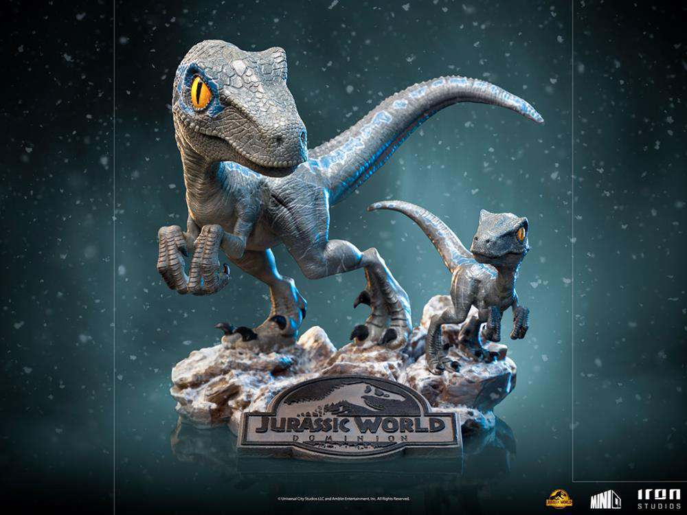 Jurassic World Domination Blue + Beta MiniCo Figurer iron studios