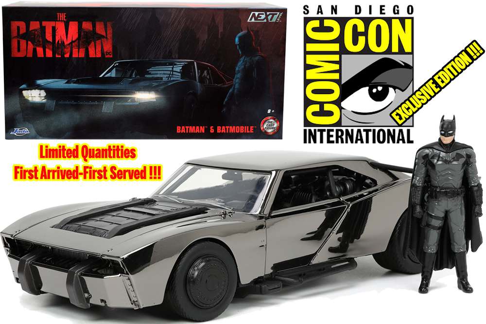 Batman 2022 - Batmobile med Batman - San Diego Comic Con Variant - 1:24 Die-Cast Modell Limited Edition jada toys