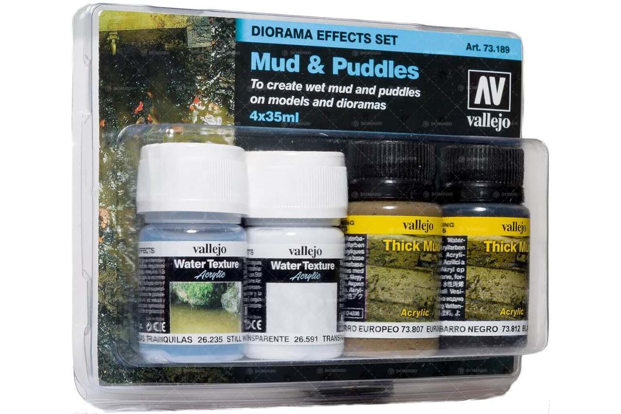 Diorama set med lera och pölar (4) 73189 vallejo
