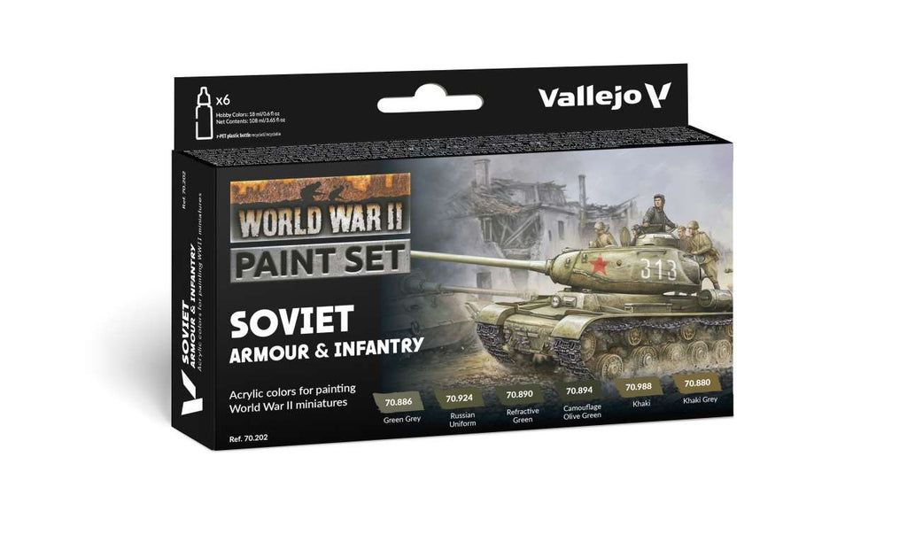 Sovjetisk arméinfanterifärgsats 70202 vallejo