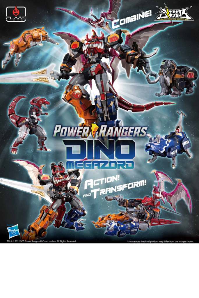 Power Rangers Go Kuro Kara Dino Megazord flametoys