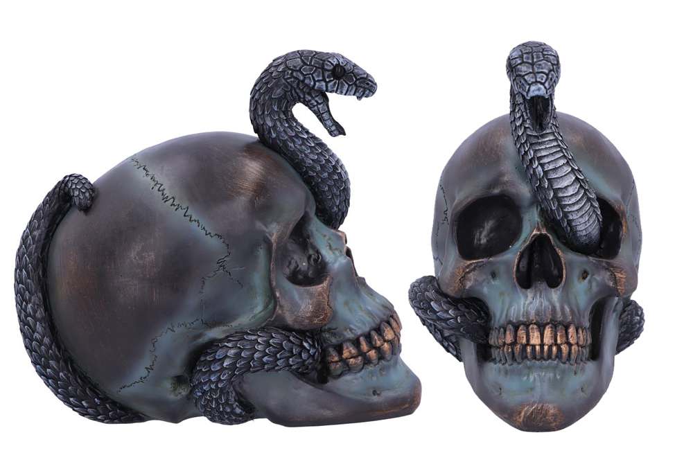 Serpentine Fate Gothic Snake Skull nemesis now