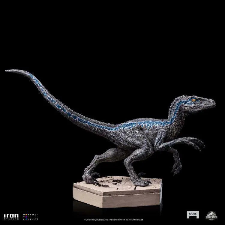 Jurassic World Icons Velociraptor Blue Figur