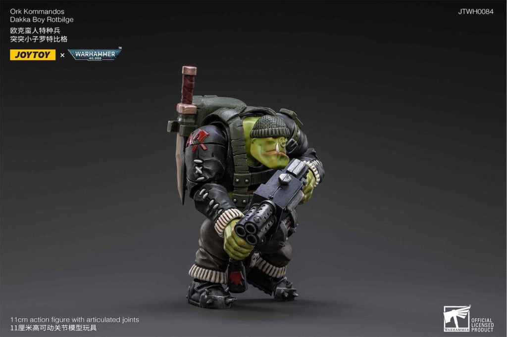 WH40K Ork Kommandos Dakka Boy Rotbilge 1/18 Skala Figur joytoy