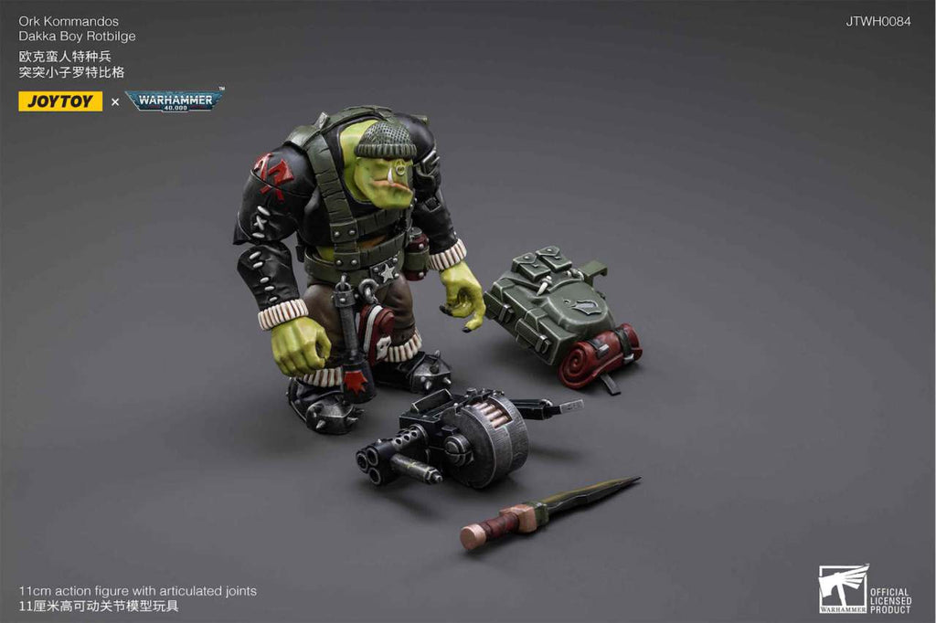 WH40K Ork Kommandos Dakka Boy Rotbilge 1/18 Skala Figur joytoy