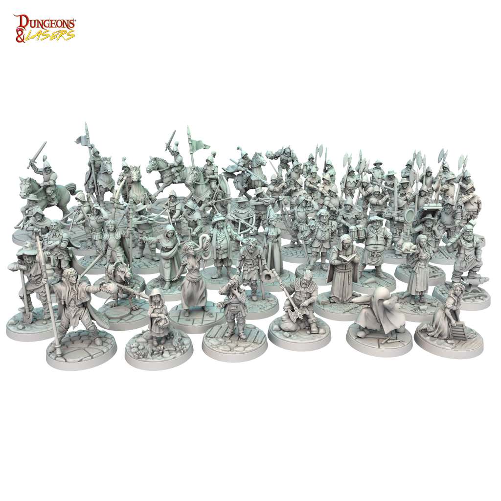 Dungeons & Laserstownsfolk Miniature Pack - Bygg Din Egen Hjälte archon games