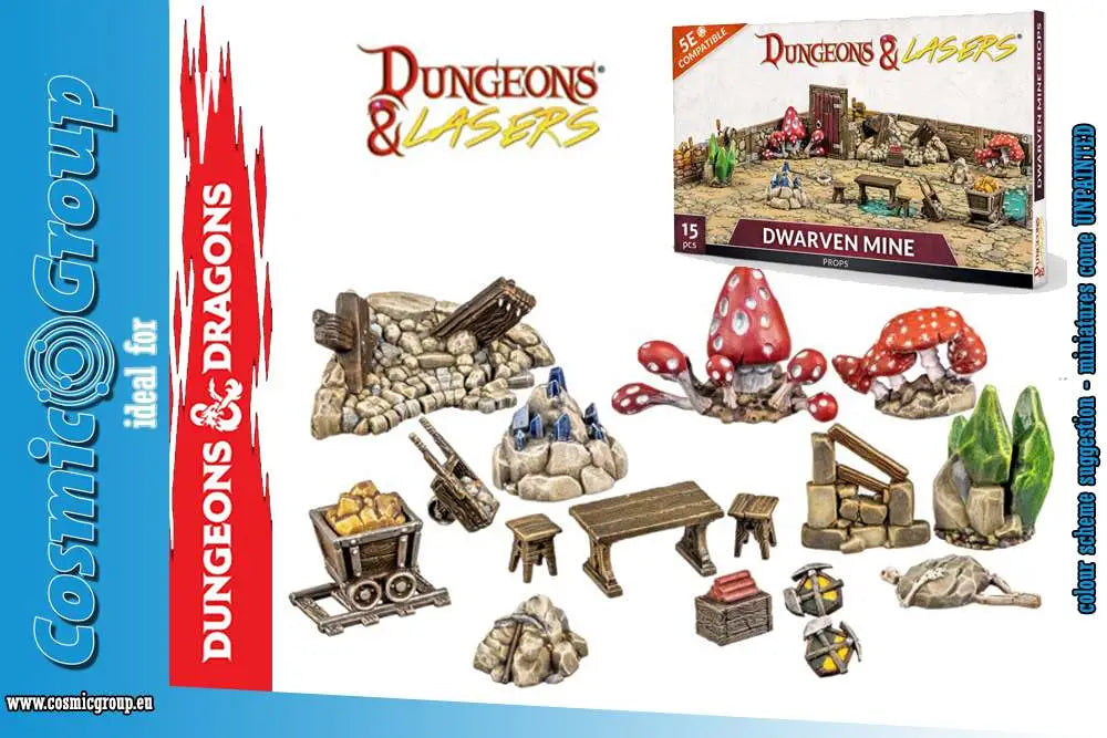 Dungeons & Lasers Dwarven Mine Props