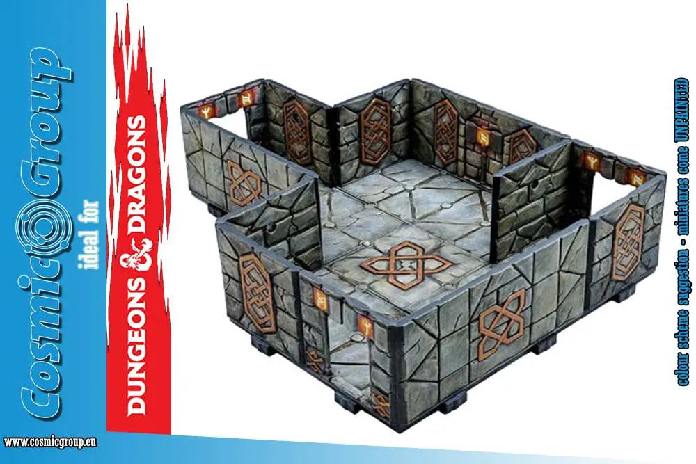 Dungeons & Lasers Hall Of Heroes – Modulära Terrängdetaljer för RPG och Skirmish Spel