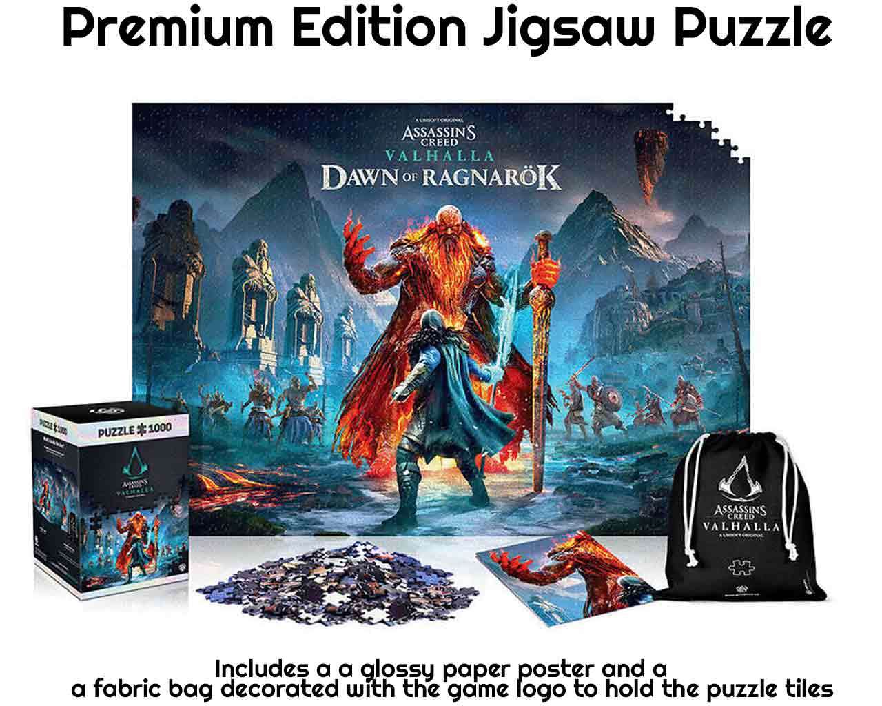 Assassin's Creed Valhalla: Dawn of Ragnarok - Premium Edition Jigsaw Puzzle 1000 Pcs cenega