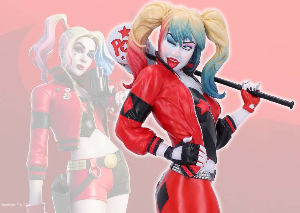 Harley Quinn Bust Skulptur - Högkvalitativ Resin nemesis now