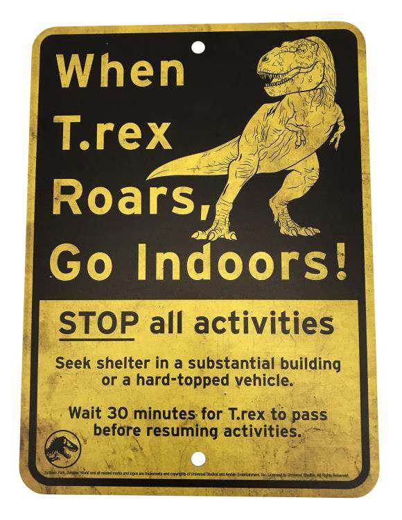 Jurassic World Metallvarningsskyltar - Replicas - Robotto
