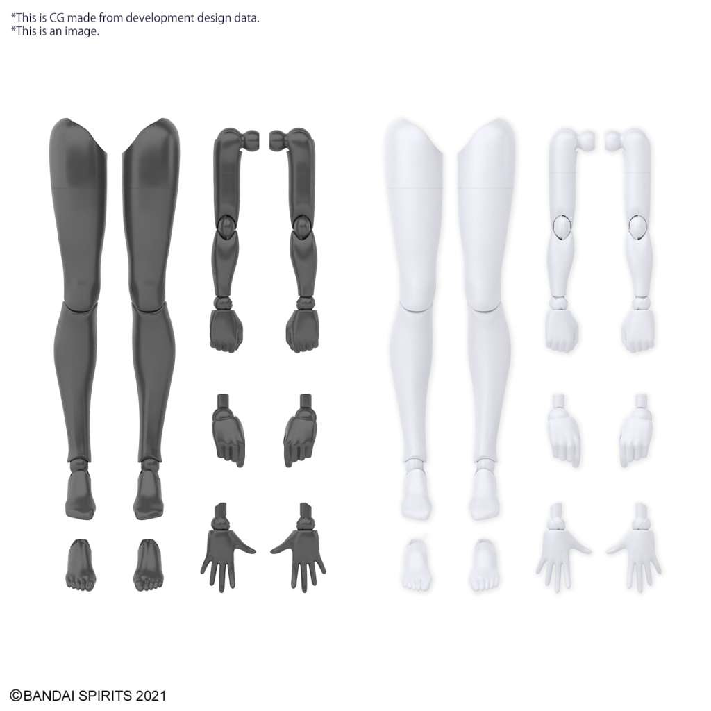 30ms Opt Kroppsdelar Arm/Ben Vit/Svart bandai model kit gunpla