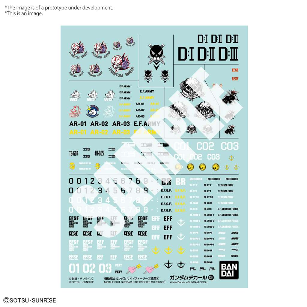 Gundam Decal 136 Gundam Side ST Multi 1 bandai model kit gunpla