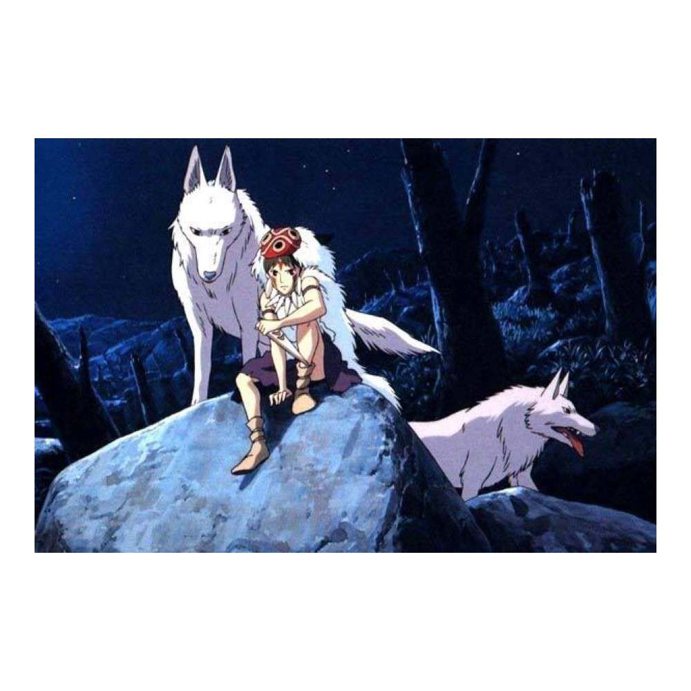Princess Mononoke San och Moro 1000 Pussel studio ghibli