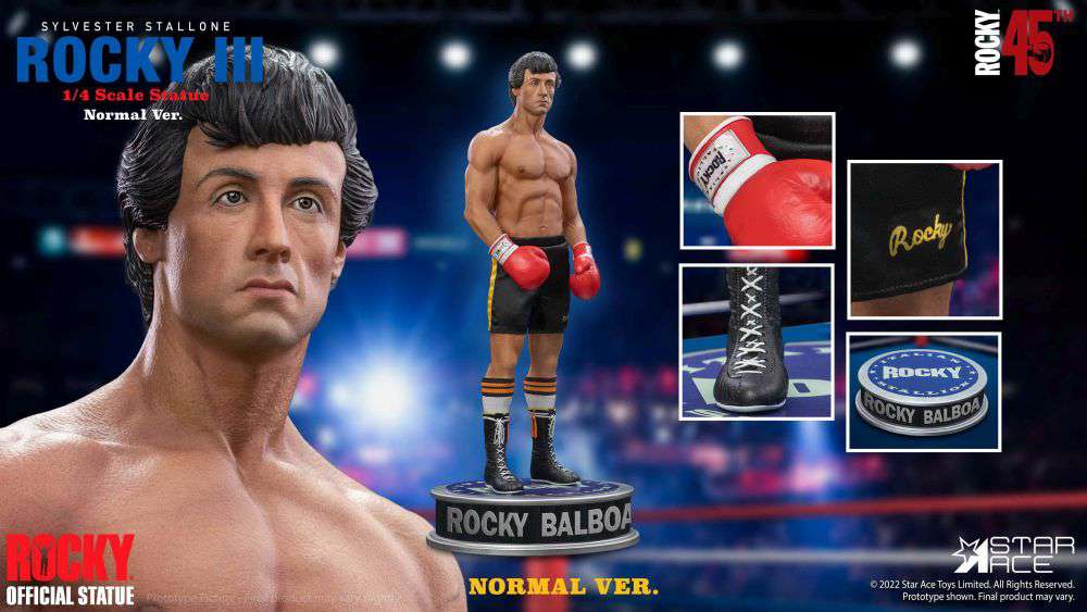 Rocky III Resin Staty av Sylvester Stallone star ace