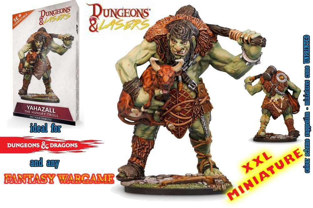 Dungeons & Lasers: Yahazzal the Hungry Troll Miniature Set - Robotto