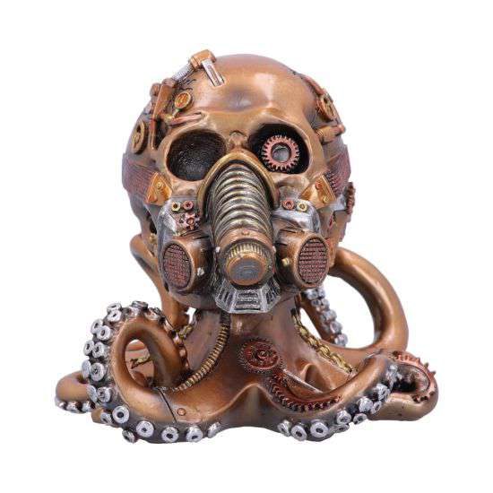 Octo Respirat Bronze Steampunk Skull Fig nemesis now