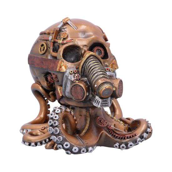 Octo Respirat Bronze Steampunk Skull Fig nemesis now