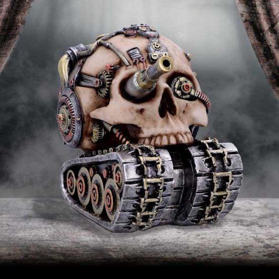 Techno Tank Steampunk Skull Figur nemesis now